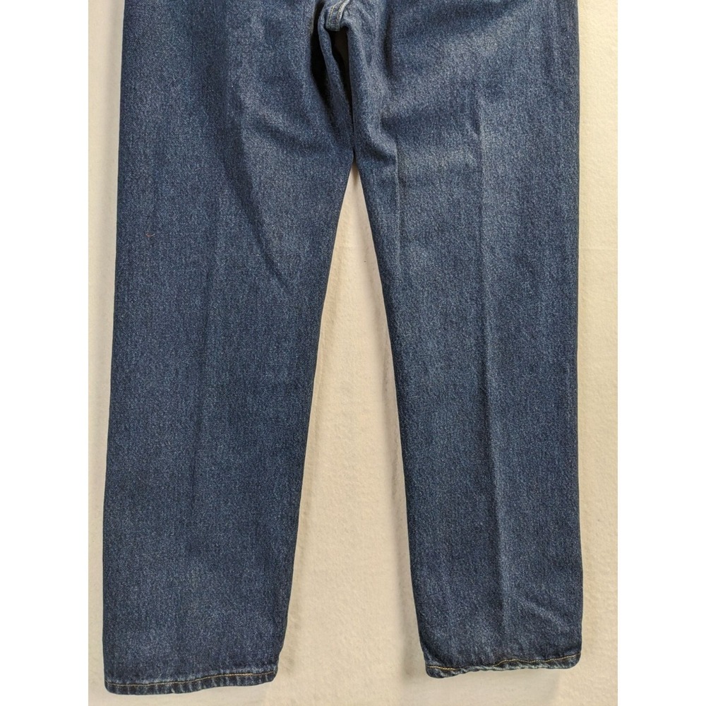 Wrangler Mens 34 x 30 Denim Blue Jeans 100% Cotton Relaxed Fit - Picture 14 of 14